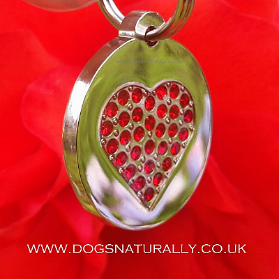 Deluxe Bling Swarovski Red Heart Crystal Tag